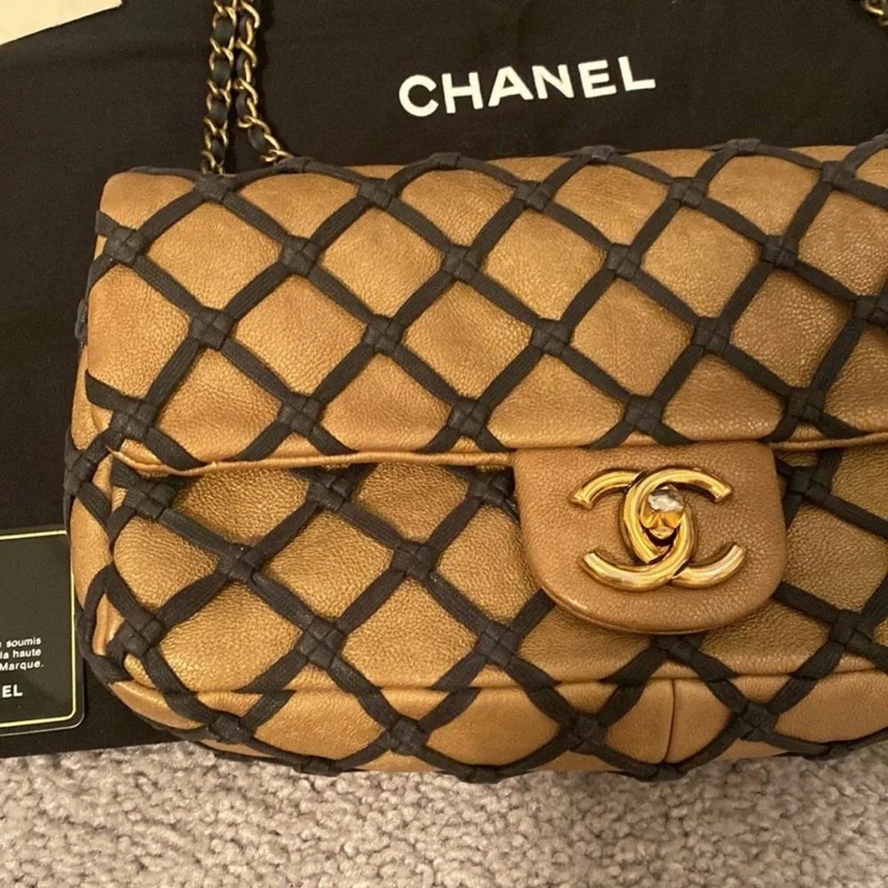 CHANEL•Limited Edition Canebiers Flap bag •